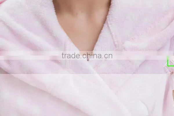 Wholesale Hooded Mature Women Sexy Bathrobe Gift Set photo-3