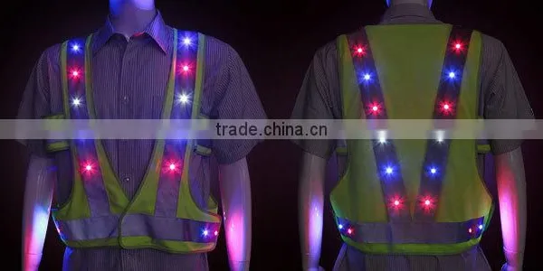 Reflective Police Security Uniforms Led Shirt/flashing Led Safety Vest photo-4