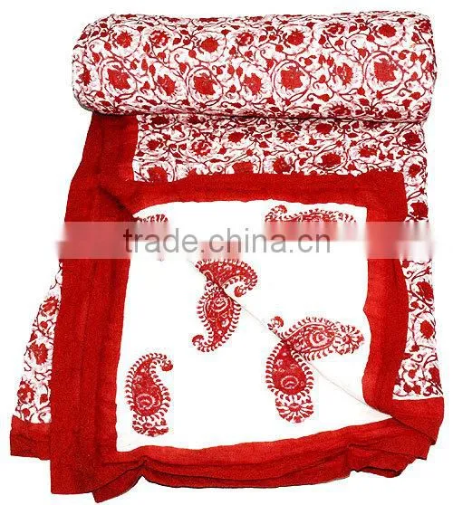 Jaipur Sanganeri Block Print Razai - Exclusive Cotton Blankets Online