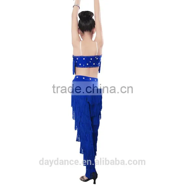Professional Girls Fringed Latin Clothes&Pants Kids Ballroom Tango Salsa Dance Costumes photo-4