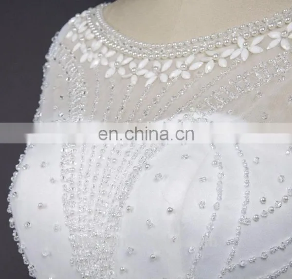 Design Your Own Wedding Dress New Arrivals White Lace Appliques A Line Wedding Gown photo-5
