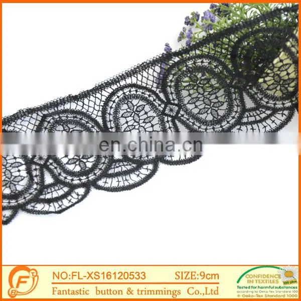 Nice Design Black Lace For Garment Wholesale Fabric Lace Triming photo-4