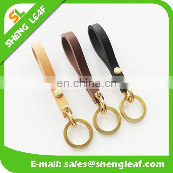 Leather Car Custom Keychian With Metal Keyrings photo-2