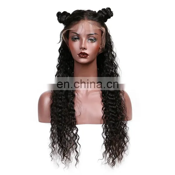 Brazilian Human Hair Preplucked Curly Wave Lace Front Wig photo-4