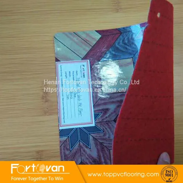 Factory Linoleum Weight 70g 100g 130g Red Felt Back Pvc Flooring on Sale