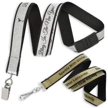 Double Layer Custom Polyester Lanyard Double Layer Woven Lanyard Shiny Rainbow Lanyard photo-5