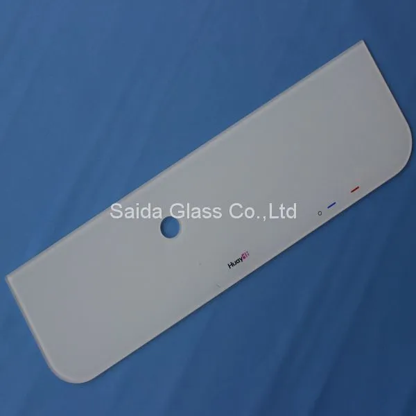 Customized Flat Glass Fine CNC Polished Front Tempered Glass for Home Water Temp. Controller