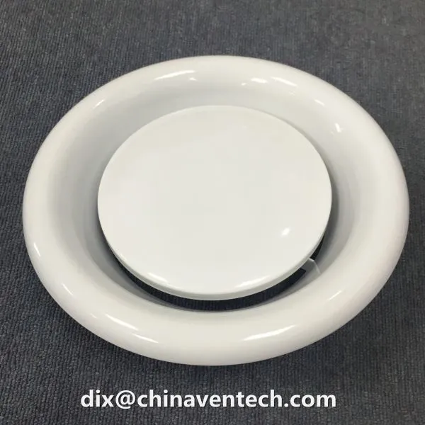 HVAC small roomed used ceiling metal exhaust disc valve diffuser air vent