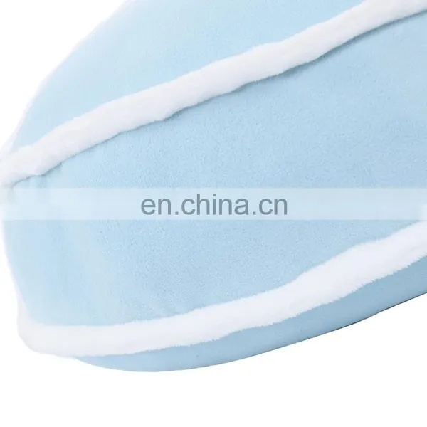 High Quality Light Blue Round Plush Decoration Cushion Round Cake Stuffed Chair Pad Car Seat Cushion photo-6