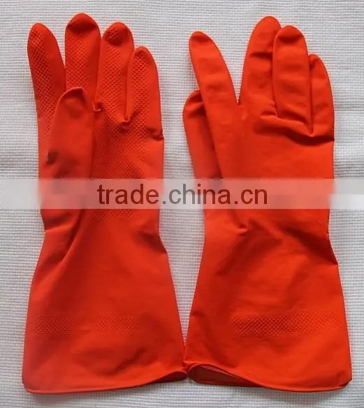 35cm, 40 Gram, Yellow Rubber Household Gloves photo-3