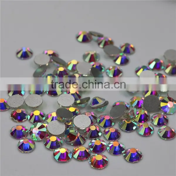 Top Quality Very Bright Nail Art Rhinestones Crystal AB Clour Silver Flatback Non Hot Fix Rhinestone for DIY Nails Decoration photo-2