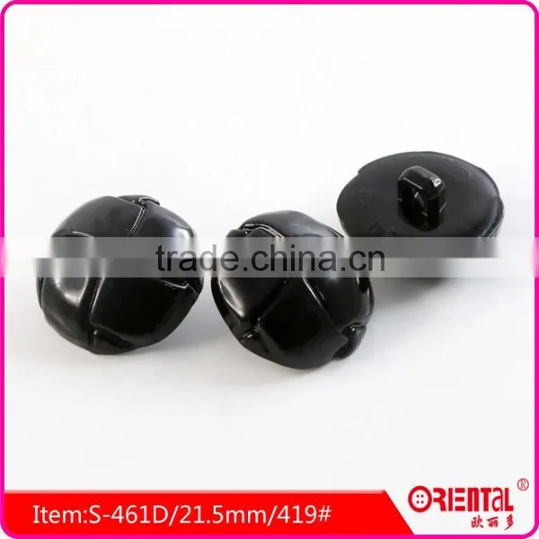 Hign Quality Shiny Black Plastic Coat Button With Shank photo-3