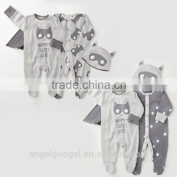 Plain White Baby Rompers Animal and Fruit Print AG-LA0027 photo-6