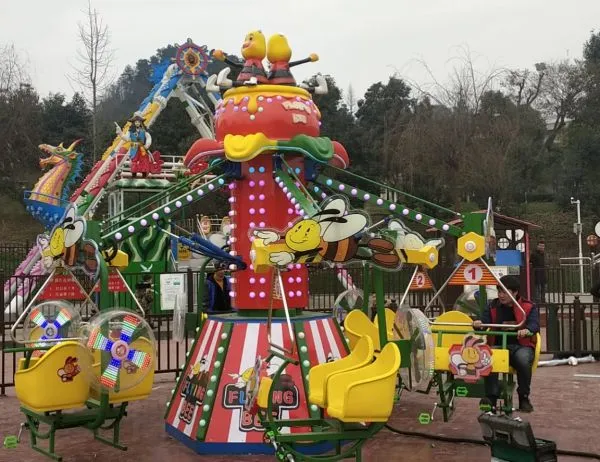 Kids Swing Set Amusement Park Electric Aircraft Engine Christmas Self Control Plane photo-3