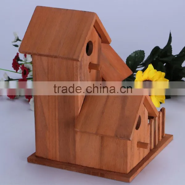 New Unfinished Handmade Christmas Wooden Bird Houses Wholesale photo-2