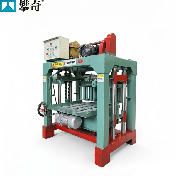 Model 4-35 Fixed Semi Automatic Interlock Concrete Brick Making Machine With Replaceable Plastic Mould