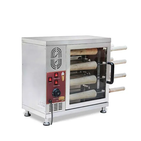 SN-QDMECH Electric Countertop Bakery Catering Kiosk Stall Chimney Roll Machine Kurtos Kalacs Oven Trdelnik Bread Maker