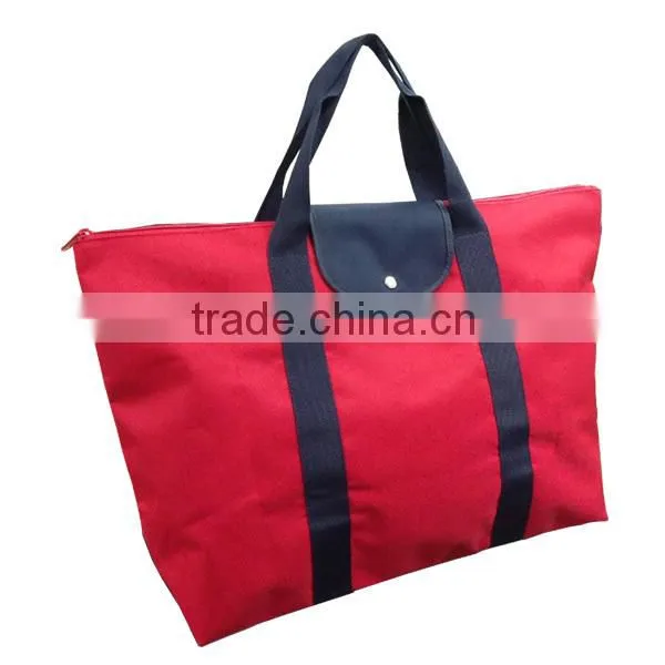 Red Polyester Folding / Foldable Shopping Bag photo-4