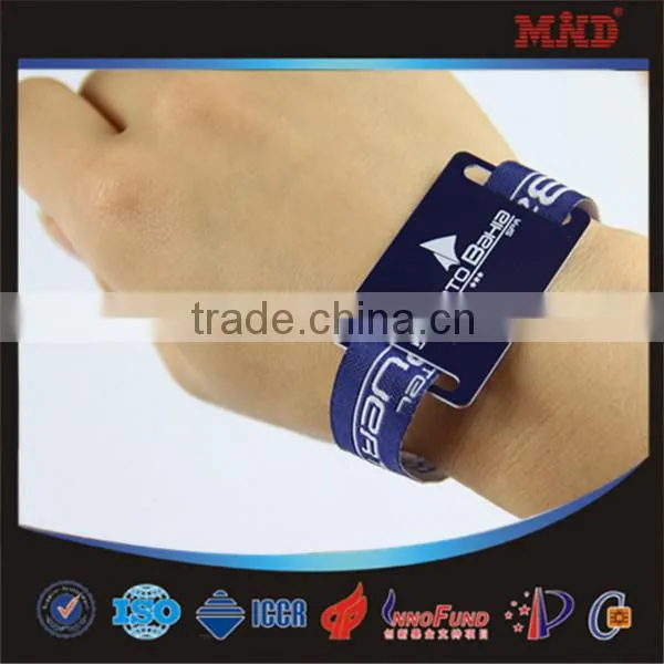 MDW203 350*15mm Custom Rfid Woven Wristband/professional Festival Fabric Rfid Bracelet Ntag216 Chip/fabric Rfid Wristband photo-6