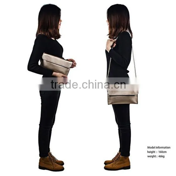 Ladies Leather Envelope Clutches Handbags Shoulder Bag Party Evening Bag photo-6