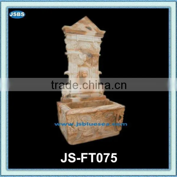 Indoor Stone Carved Lion Head Wall Fountain photo-4