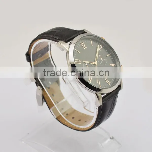 Classic Mans Wrist Watch Mutifunctional Three Eyes Japan Movment Quartz Watch photo-3