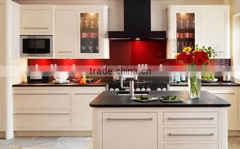 Decorative White Color Plaint Splashback Glass
