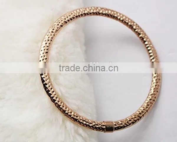 Rose Gold Snack Chain Thin Cuff Bangle Bracelet photo-3