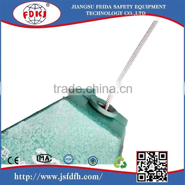 CE Cetificated 5m Wire Rope Fall Arrester, 5m Safety Fall Arrester Quality Choice photo-3