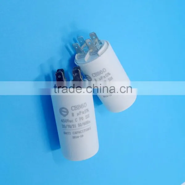 Water Pump Capacitor , CBB60 Run Capacitor
