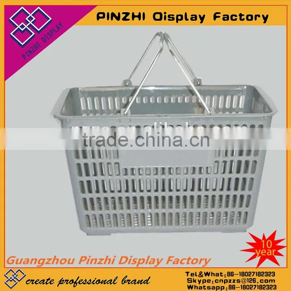 Plastic Shopping Basket With Wheels /shopping Rolling Basket With Wheels