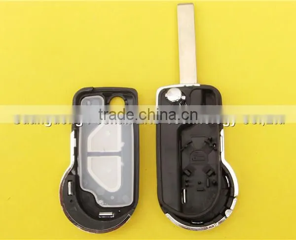 New Style 2 Button Flip Remote Car Key Case Suit for Peugeot Citroen photo-6