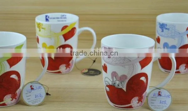 11OZ Valentine's Day Fully Decal Printed Coffee Cups, Shiny Surface Porcelain Mug, KL5002-355 photo-3
