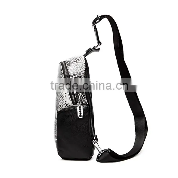 Factory Fashion Design Genuine Leather Chest Bag Shoulder Bags for Man photo-3