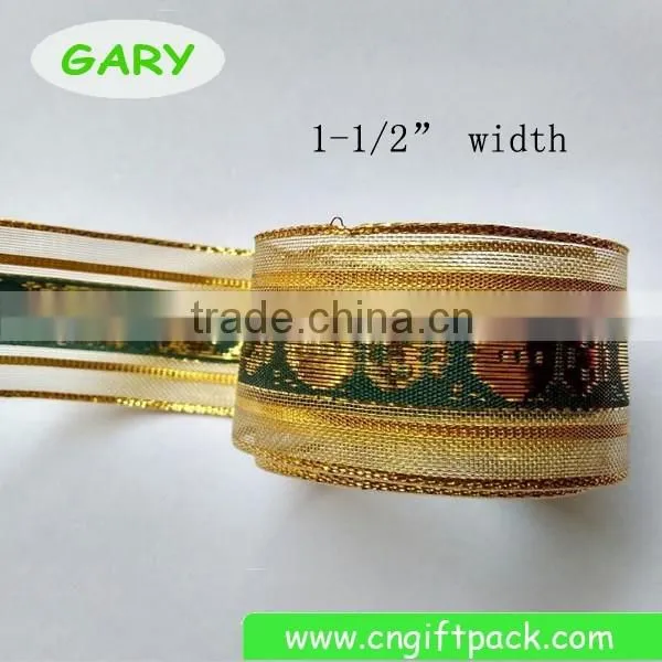 1" Wire Edge Merry Christmas Ribbon Decorating Christmas Wired Ribbon photo-5