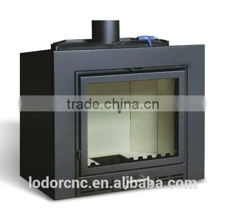 YN-020 Distressed Wood Fireplace / Cast Iron Fireplace Front photo-3