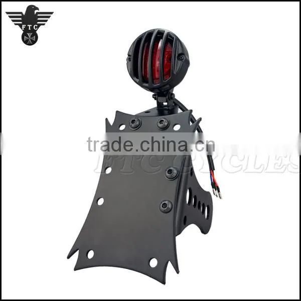 Motorcycle License Plate With Custom Vintage LED Taillight