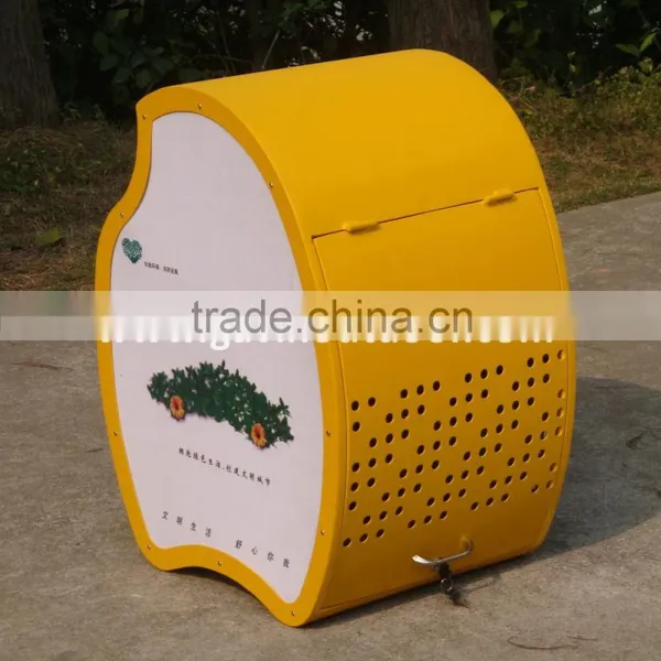 Metal Outdoor Litter Bin Advertising Waste Bin photo-4