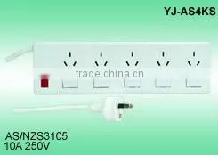 Australia SAA 5-outlets Power Strip W/Switch
