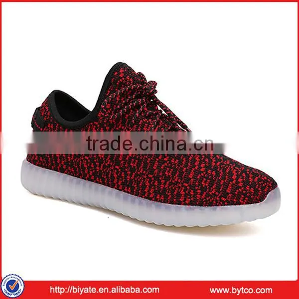 Hot Sale New Design Flyknit Led Shoes With 7 Led Color photo-4