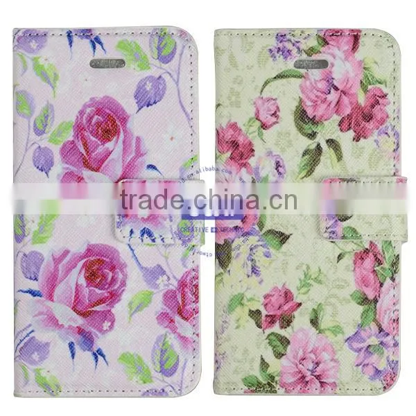 C&T Flower Flip Folio Wallet Magnetic Closure PU Leather Cover for Iphone SE photo-4