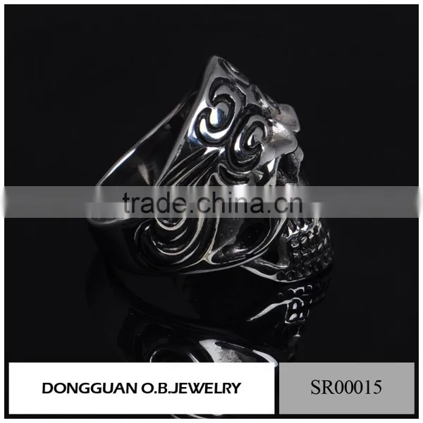 Sterling Silver Motorcycle/Biker Chain Piston Ring/316l Stainless Steel Mens Ring Wolesale photo-4