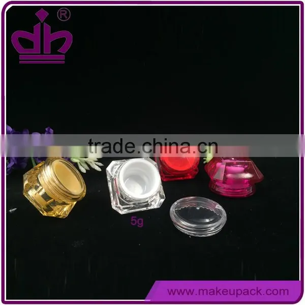 5g Colorful Plastic Diamond Cosmetic Sample Jar for Sale photo-2