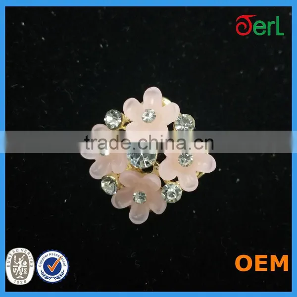 Alloy Flower Button Rhinestone Button photo-5