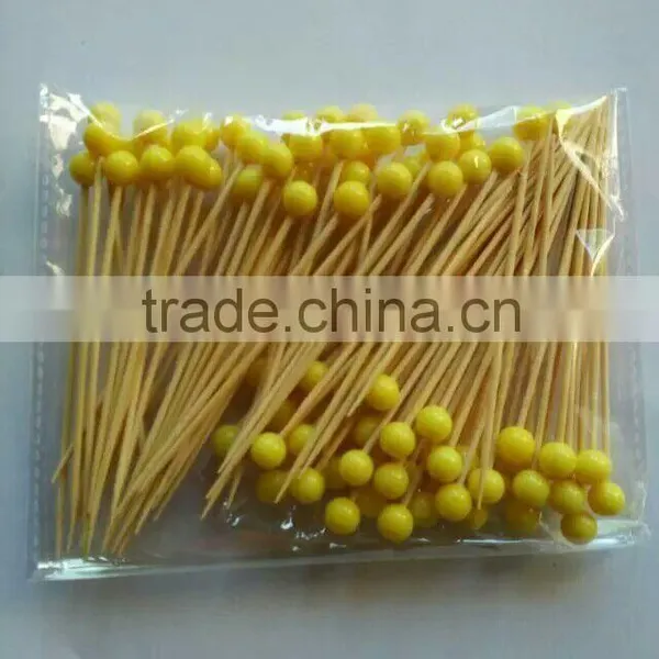 High Quality Craft Fruit Pick Bamboo Stick Cheap Natural Bamboo Fruit Kabob Sticks photo-3