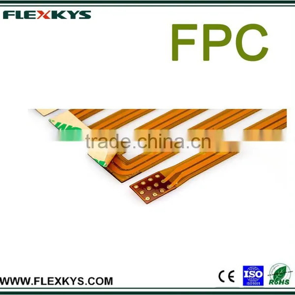 Single Layer Yellow Soldermask FPC Copper Flexible Printed Circuit Membrane Switches With 0.5mm Board Thickness photo-2