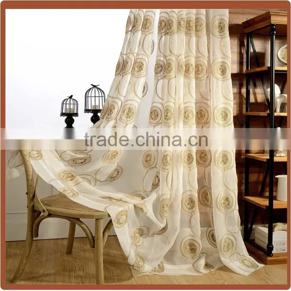 Home Decoration Poly Cotton Embroidery Window Curtain / Window Drapes photo-2