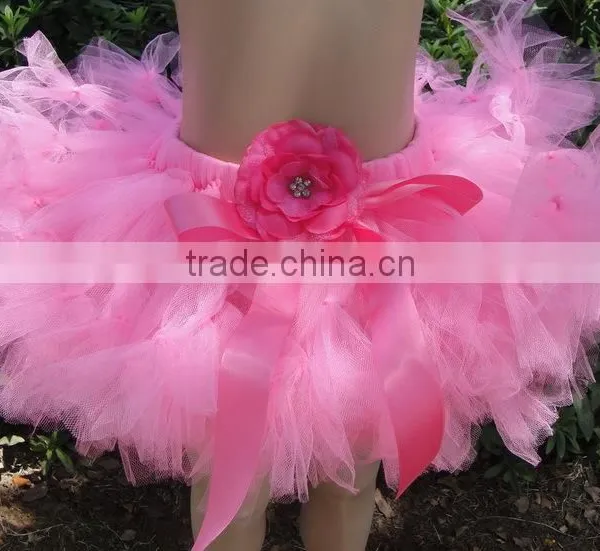 Hot Sale Baby Handmade Pettiskirts Hand Weave Pettiskirts Tutu Dress With Flower Design photo-5