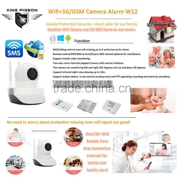 WIFI GSM Alarm 3G Camera Spy With Sim Card W12 photo-4