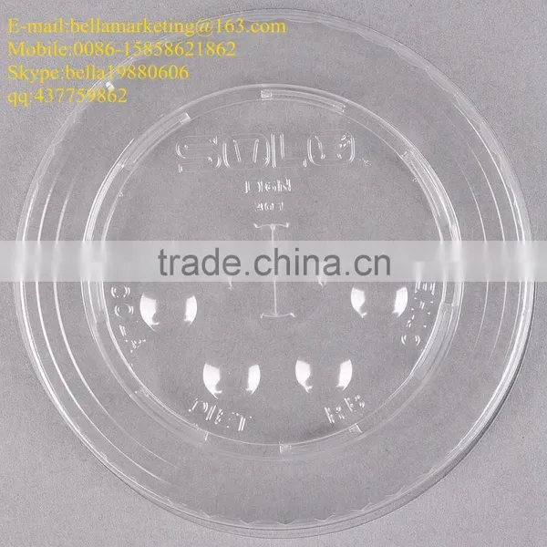 12-24 Oz. Clear Flat Plastic Lid With Straw Slot, High-quality Cold Drink Lids photo-3